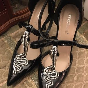Snake Detail Stiletto Heels